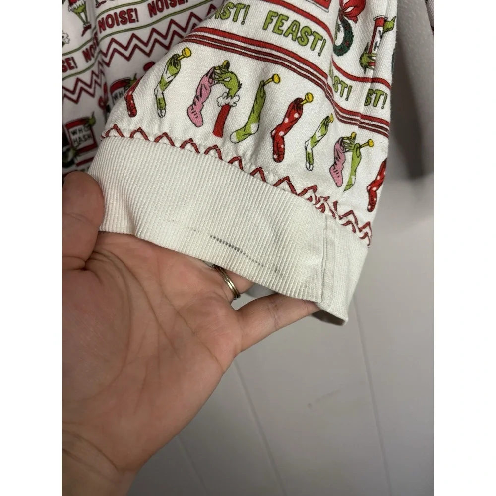 Hanna Andersson Grinch Crewneck Cotton Christmas‎ Sweatshirt Kids Size 4 Unisex
